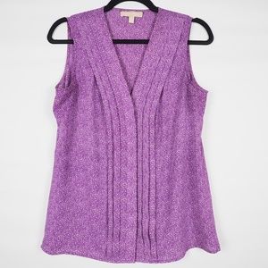 Banana Republic Sleeveless Blouse, Purple, Size 6